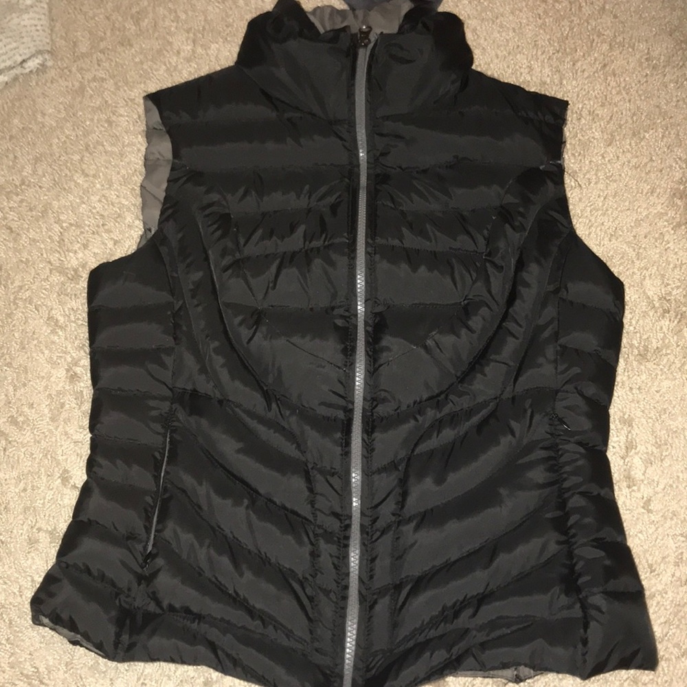 black puffer vest
